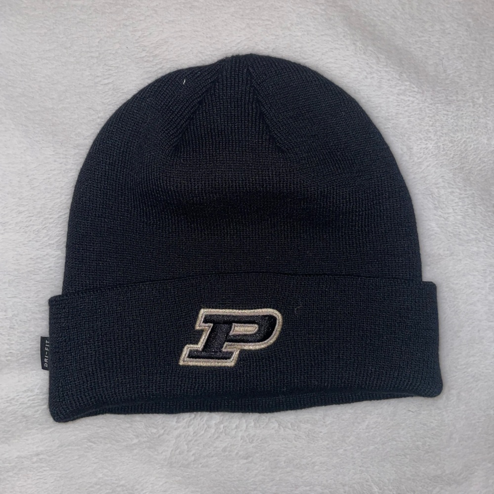 Black Nike Purdue Snow Beanie